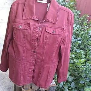 First Issue by Liz Claiborne: Red Jean Jacket